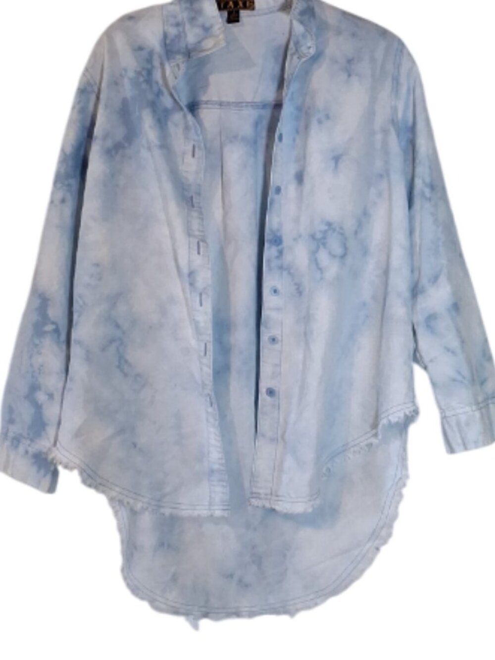 Taxi brand Blue/White Tie Dye Button Down Shirt, Size Large